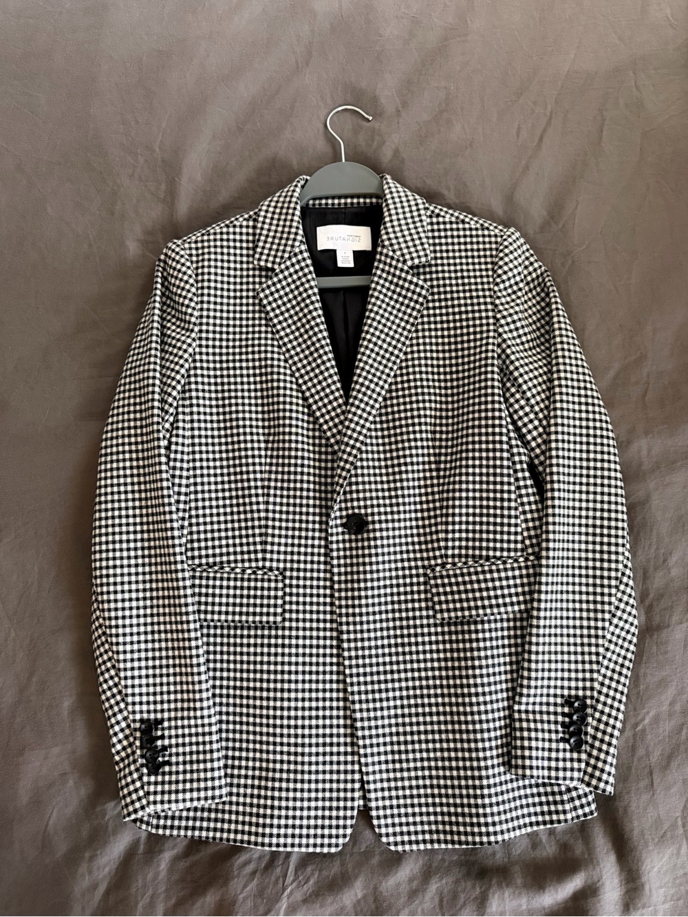 Nordstrom Black and White Houndstooth Women's Blazer
